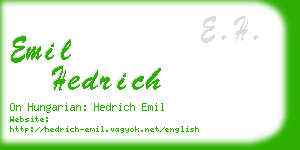 emil hedrich business card